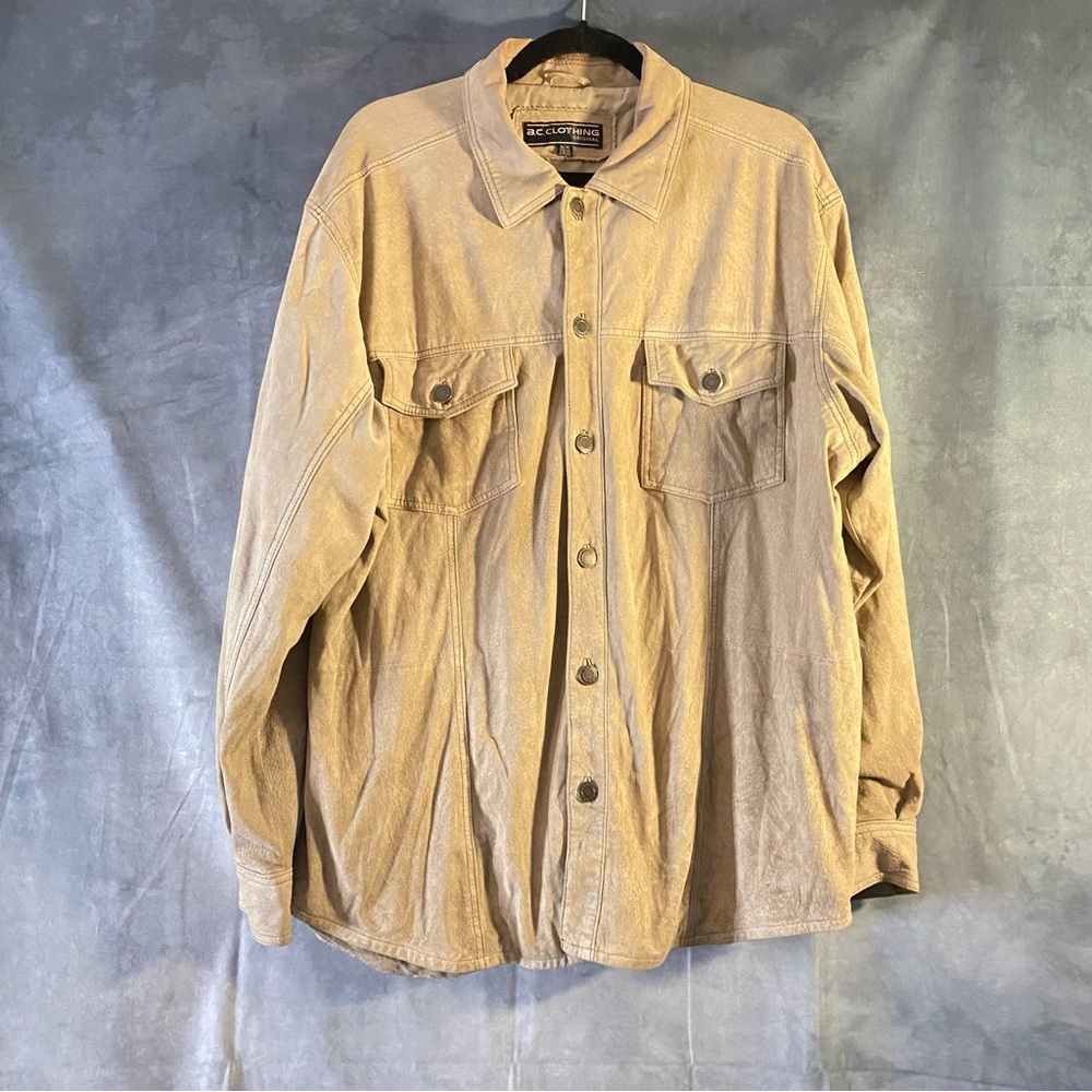 BC Clothing Leather Shirt Jacket